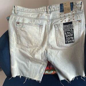 Brand new Ksubi men distressed denim shorts